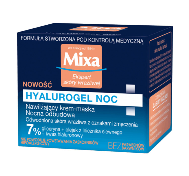 Mixa Hyalurogel - krem-maska na noc